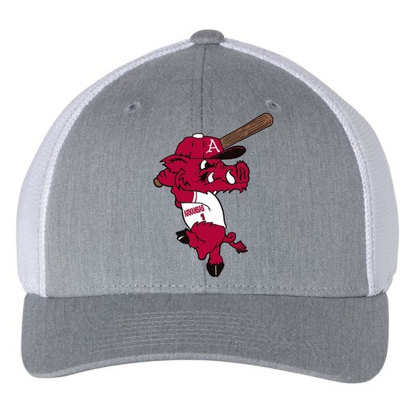 Ribby at Bat 3D Fitted Trucker with R-Flex- Heather Grey/ White - Picture 1 of 3